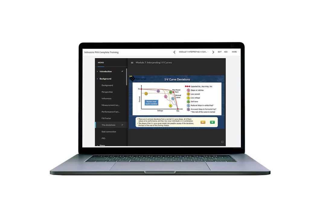 Solar I-V curve tracer training classes