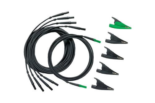 Fluke TLS430 – Test Leads and Alligator Clips (4 black, 1 green)