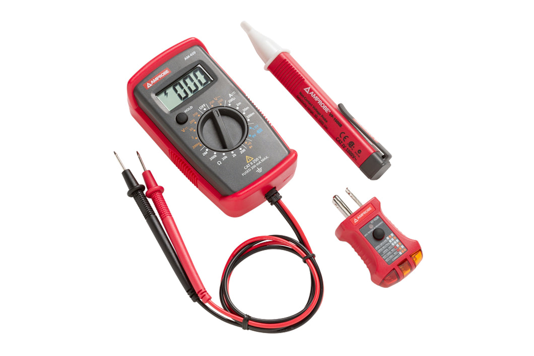 Amprobe PK-110 Electrical Test Kit (Multimeter, Probe, Socket Tester)